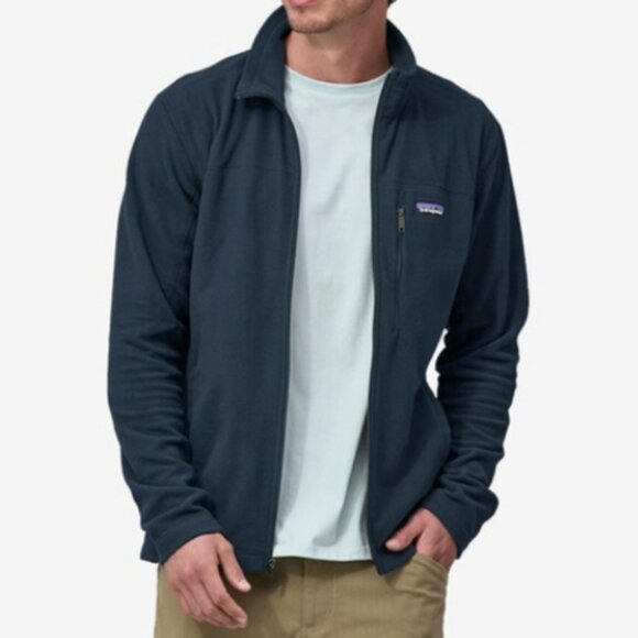 Patagonia Micro Fleece Jacket Navy Size Medium Blue - Picture 4 of 10